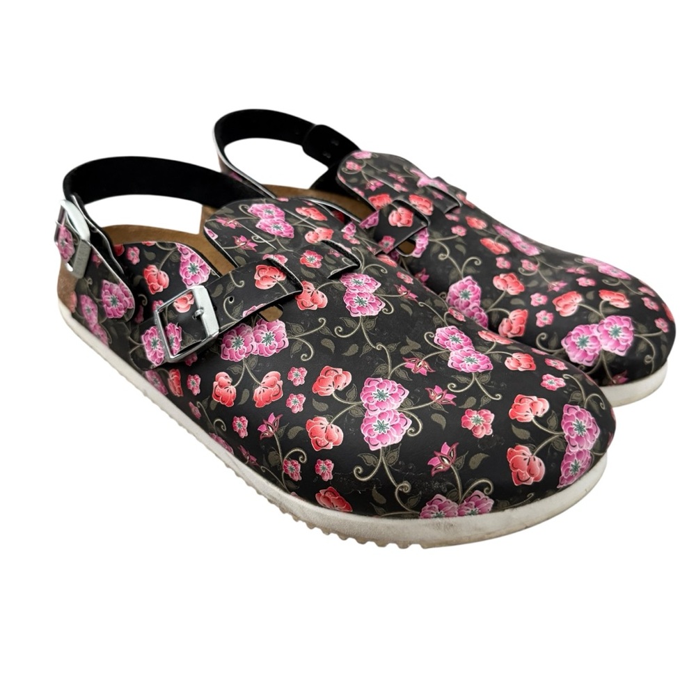 Birkenstock  Kay Prof Blooming Roses Black Birko Flor Size 41